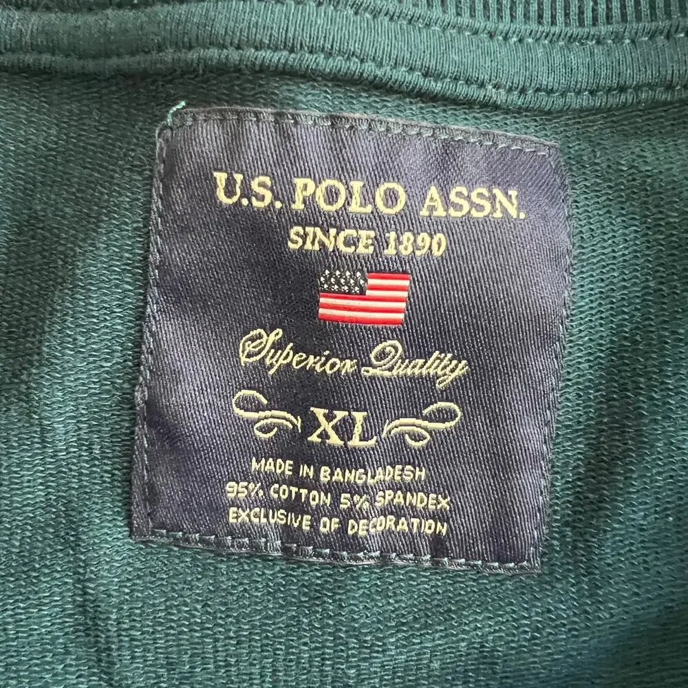 U.S. Polo Assn Teal Ruffle Sweatshirt XL NWT - Picture 5 of 10